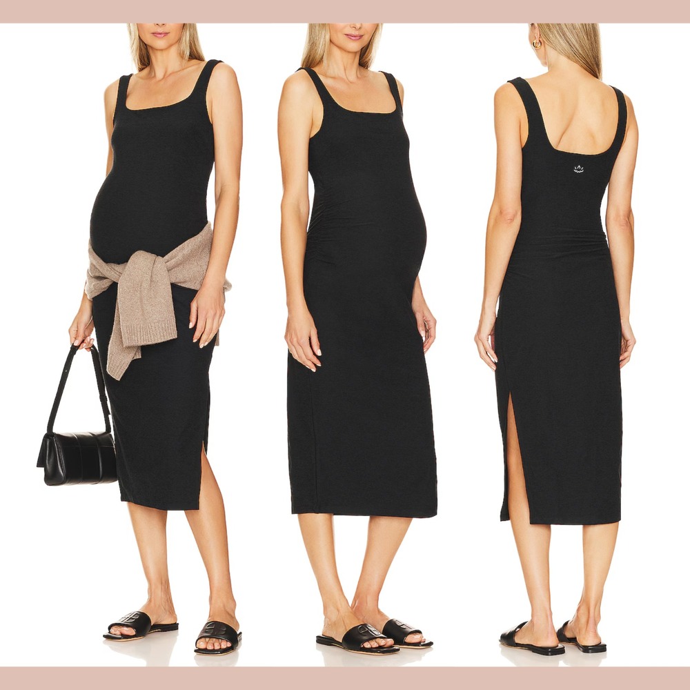 NWD Beyond the Bump [ Large ] Spacedye‎ Icon Maternity Dress Darkest Night #7059